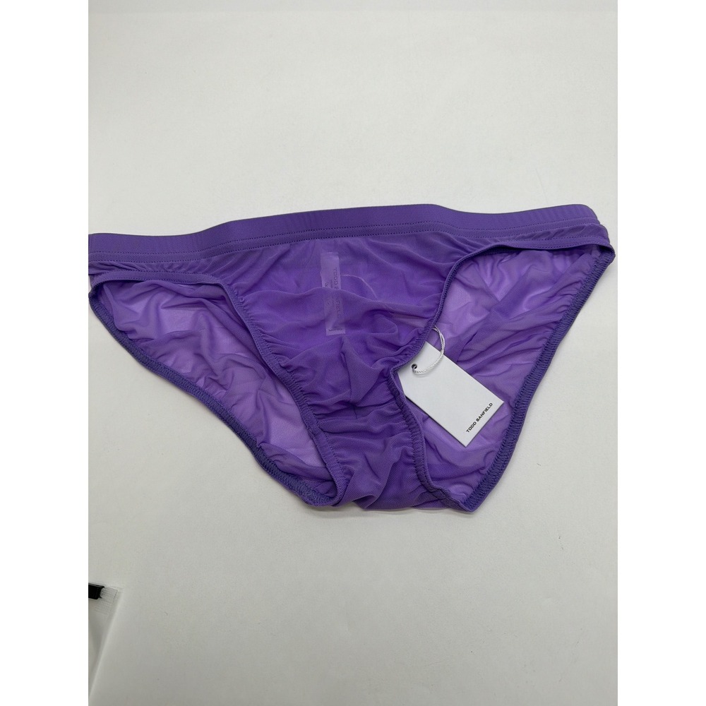Todd Sanfield Regal Purple Minimal Mesh Bikini Brief MM6861 Mens Size M NEW